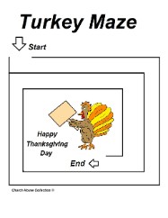 Easy Turkey Maze for Little Kids