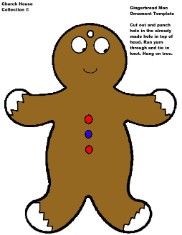 Gingerbread Man Ornament Templates