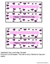Happy Valentine's Day Template for Valentine's Day Treat Bags Toppers