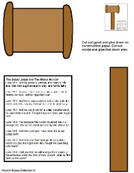 The parable of the importunate widow woman and unjust judge craft activity sheet cutout