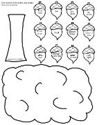 Acorn Tree Cutout Craft Picture
