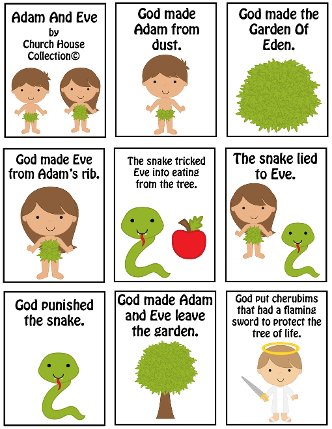 Adam and Eve Free Mini Booklet Printable -Sunday School Crafts For Kids