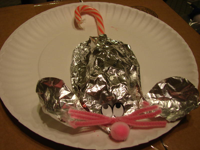 Christmas Rat Pack- Rat Pack Craft Sunday School Children's Church Candy Cane Tinfoil Mouse