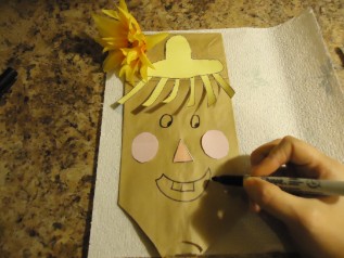scarecrow paper bag craft