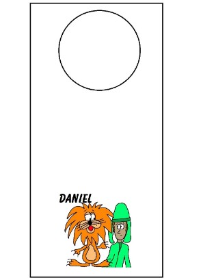 Daniel In The Lion's Den Doorknob Hanger