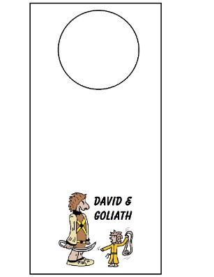 David and Goliath Doorknob Hanger