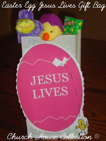 Easter Sunday School Crafts | Church House Collection | Easter Sunday School Crafts For Kids | Easter Egg Jesus Lives Gift Bag For Kids