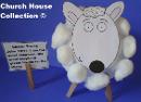 Easter Crafts- Easter Sheep cotton ball bowl craft