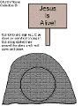 Easter Crafts Tomb Jesus Is Alive Cutout Sheet For Kids