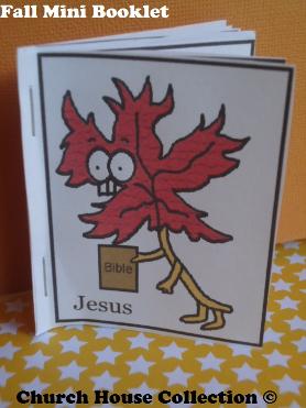 Fall Crafts for sunday school children's church-Fall Mini Booklet