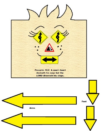God's Road Sign Toilet Paper Roll Craft