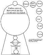 Gumball Machine Cut Out Craft For Kids Psalms 119:103