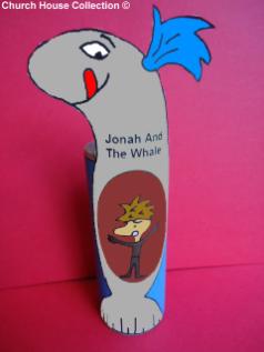 Jonah and the whale toilet paper roll craft