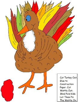 Pin The Wattle On The Turkey Game