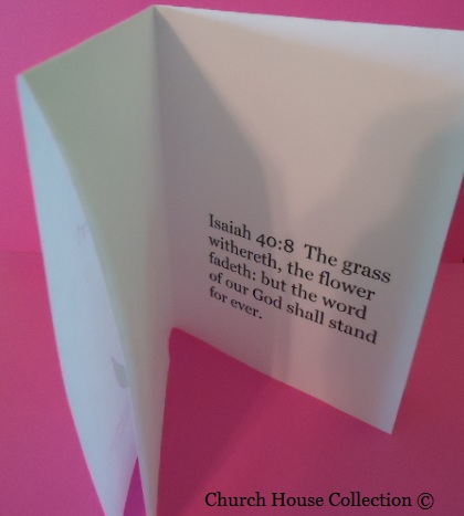 Flower Card Crafts- Isaiah 40:8 The word of God shall stand forever