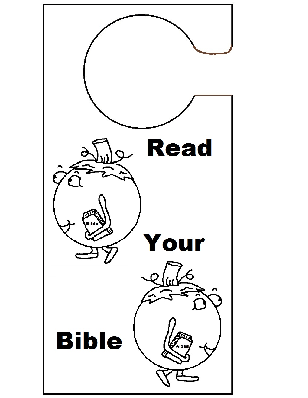 pumpkin doorknob hangers rh sundayschoolcrafts net read your bible coloring page jesus read the bible coloring page