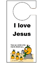 Pumpkin Reading Bible To Little Pumpkins Doorknob Hanger 