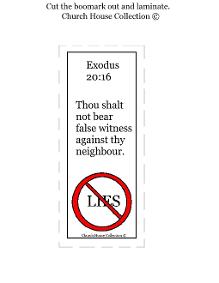 Thou Shalt Not Lie Bookmark Craft For Ten Commandments