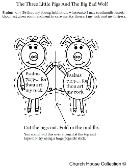 The three little pigs card carft