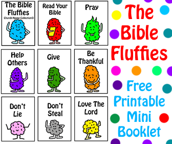 The Bible Fluffies Free Printable Cutout Booklet- Sunday School Crafts For kids- Childrens Church Crafts
