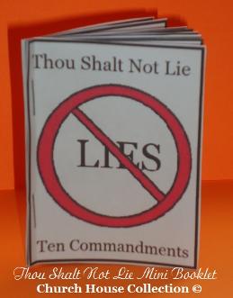 Thou Shalt Not Bear False Witness Against Thy Neighbor Lie Mini Booklet Ten Commandments