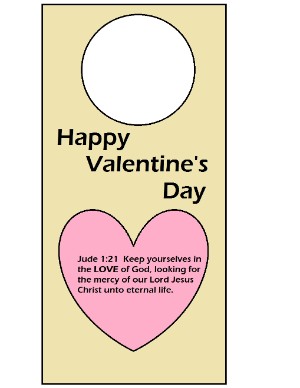 Printable Valentine Door Knob Hanger