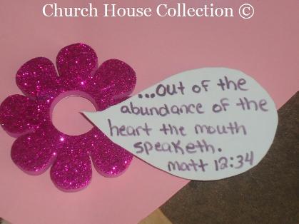 Valentine's Day Heart Craft For  Sunday School or Children's Church Matthew 12:34