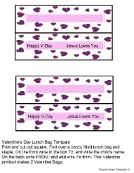Happy Valentine's Day Treat Bag Topper Jesus Loves You