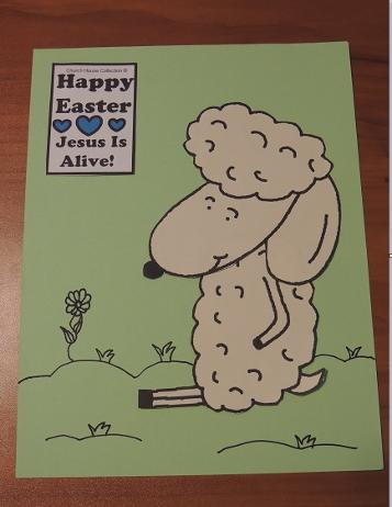 Easter sheep cutout craft- Easter Sunday School Crafts for Kids | Church House Collection | Easter Sunday School Crafts | Cutout Worksheets Printable Template | Happy Easter Jesus Is Alive