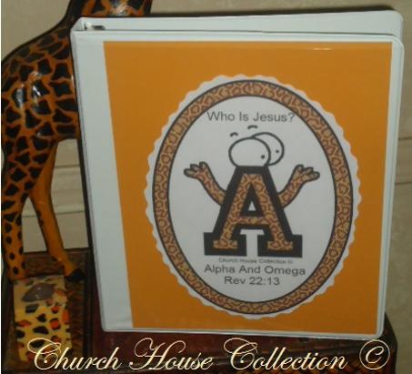 ABC's Whoe Is Jesus Binder Template Sunday School Craft White Binder With Clear Front Pocket Template
