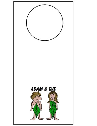 Adam and Eve Doorknob Hanger