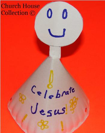 Celebrate Jesus party hats craft