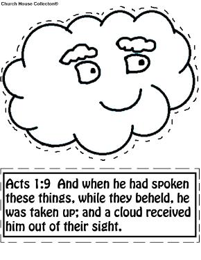 Cloud Cutout Activity Sheet Acts 1:9
