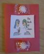 The birth of Jesus Peppermint Candy Card Craft Christmas Crafts