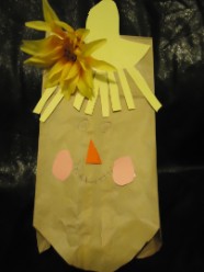 fall scarecrow paper lunch bag craft