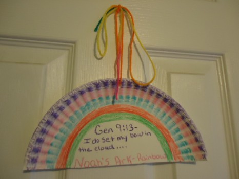 Noahs Ark Paper Plate Rainbow Craft