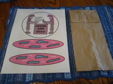 Jacob and Esau Paper Lunch bag Craft