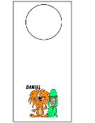 Daniel in the lion's den craft printable door knob hanger