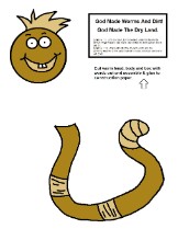 Dirt Worm Cutout Template Summer Crafts