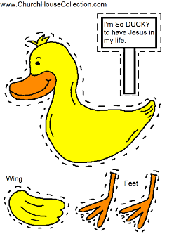 I made two different duck templates for you to print out and use with your kids. One comes with words on a sign that say's 