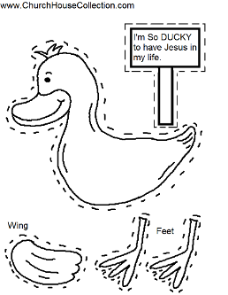I made two different duck templates for you to print out and use with your kids. One comes with words on a sign that say's 