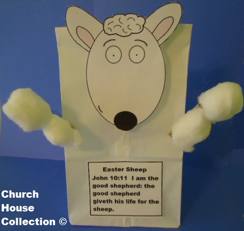 Easter Sheep Lunch Bag Craft