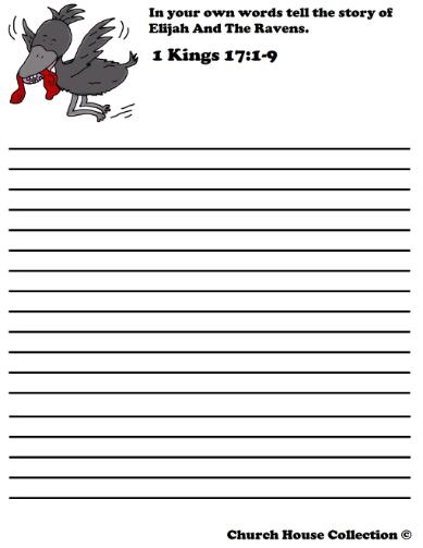 Elijah And The Ravens Worksheets