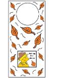 Falling For Jesus Scarecrow With Leaves Printable doorknob hanger for Sunday school kids