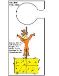 Fall Scarecrow With Hay Doorknob Hanger Craft For Sunday School 