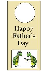 Happy Father's Day Door Knob Hanger Template Craft