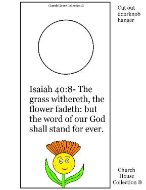 Flower Doorknob Hanger Isaiah 40:8- Spring doorknob hangers