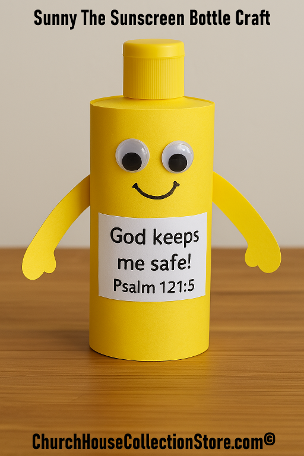 Sunscreen Bottle Summer Bible Craft