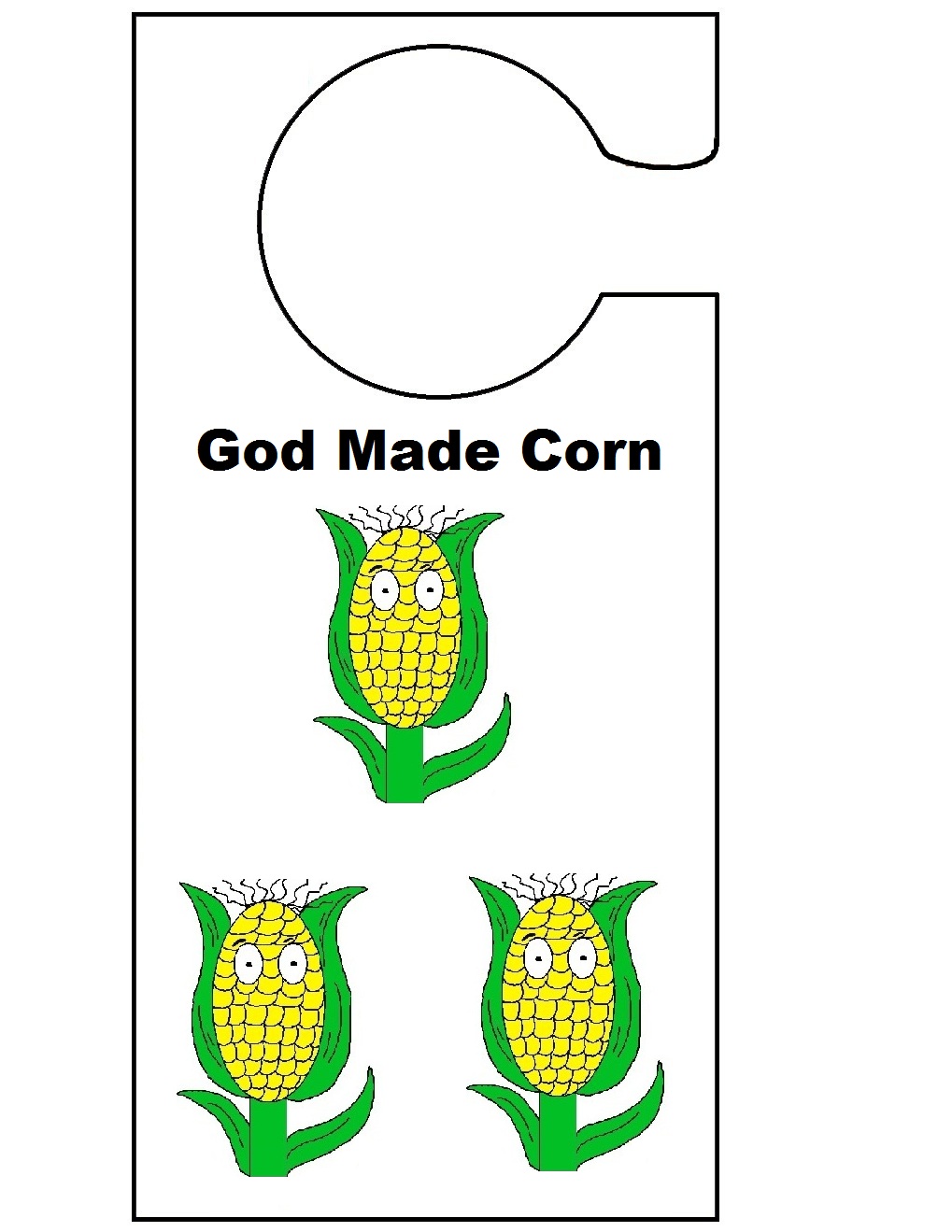 God Made Corn Doorknob Hanger Fall Bible Doorknob Hangers
