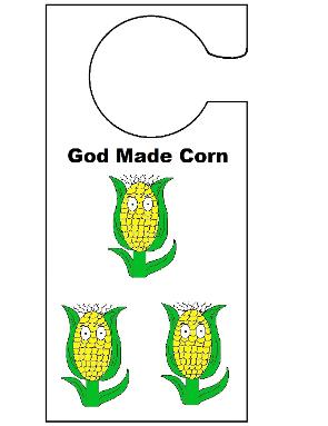 God Made Corn Doorknob Hanger
